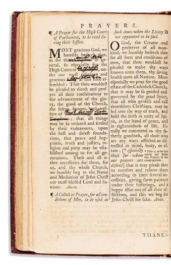 (AMERICAN REVOLUTION.) The Book of Common Prayer . . . of the Church of England,